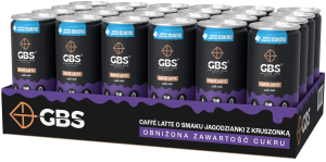 Caffè latte Zgrzewka, W puszce, 24 x 250 ml, Jagodzianka