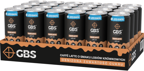 Kawa GBS w puszcze o smaku lodów krówkowych, zgrzewka 24 szt.