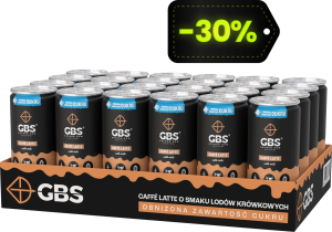 Caffè latte Zgrzewka, W puszce, 24 x 250 ml, Lody krówkowe