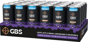 Caffè latte Zgrzewka, W puszce, 24 x 250 ml, Jagodzianka